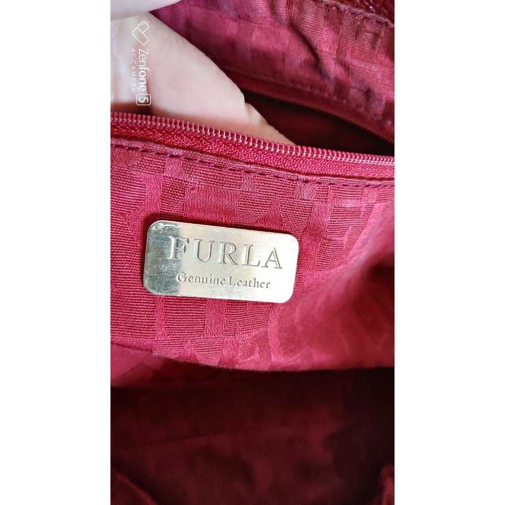 FURLA women's Leather Tote Bag Large Cherry Red - Picture 3 of 10